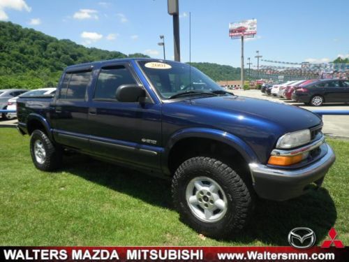 Blue crewcab automatic tonneau cover bed liner alloy wheels cloth abs clean