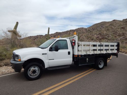 2003 f-550 super duty 4x4 7.3l diesel utility flatbed tommy liftgate truck nr az