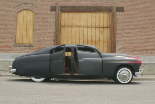1950 mercury chopped 4 door lead sled side pipes flame throwers, image 6