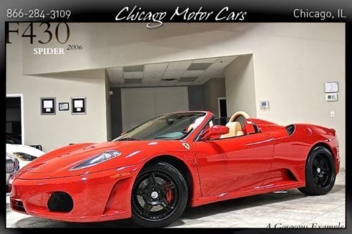 2006 ferrari f430 spider only 17k miles rosso corsa hre&#039;s carbon fiber serviced!