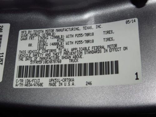 2014 Toyota Tundra SR5, US $32,809.00, image 4