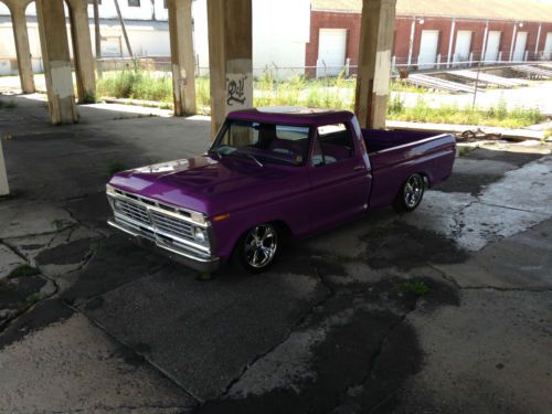 1975 ford f100/f150 shop truck, bagged,patina, short bed,custom,air ride,billet