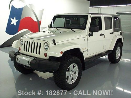 2010 jeep wrangler unltd sahara hard top 4x4 lift nav  texas direct auto