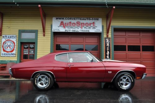1970 chevelle ss 4sp 454ci frame off resto org docs proteco plate &amp; build sheet