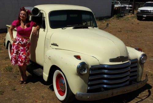 1954 chevy pickup  1/2  ton shortbox truck chopper bobber hauler 1953 52 51 50 gmc