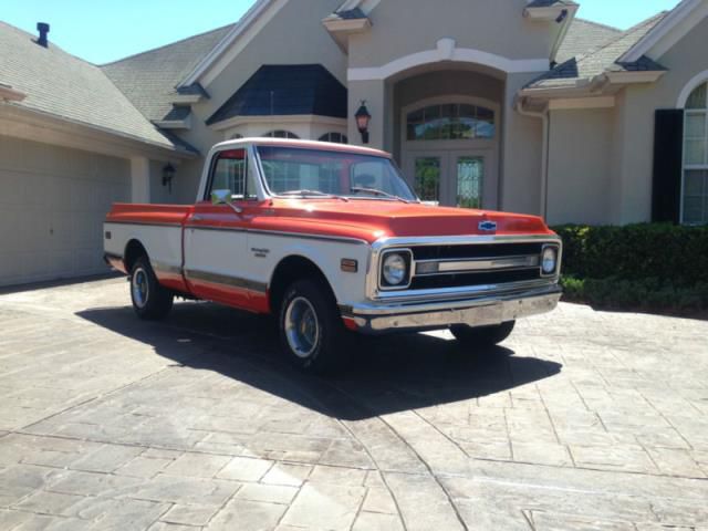 Chevrolet c-10 orange and white