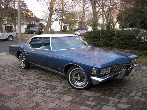 1972 buick riviera boatail orig 101k miles blue/blue p/w p/seats  reserve $2900