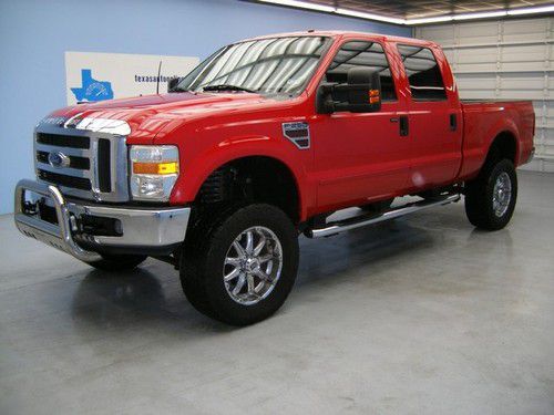 We finance!!!  2008 ford f-250 crew cab lariat 4x4 auto diesel lift 6 cd 20 rims