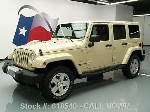 2011 jeep wrangler unltd sahara hard top 4x4 nav 14k mi texas direct auto