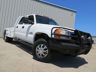 06 sierra k3500hd (slt) duramax allison 4wd nav tv radar cm flat-bed carfax tx $