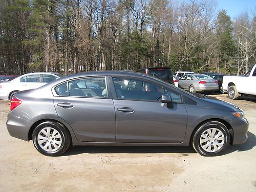 2012 honda civic lx sedan low miles salvage repairable project flood water