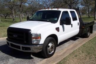 F350 crew cab xl dually diesel 9ft flat bed ready to work clean one owner