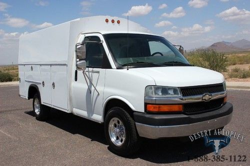 Chevy express 3500 utility cargo service van vortec v8