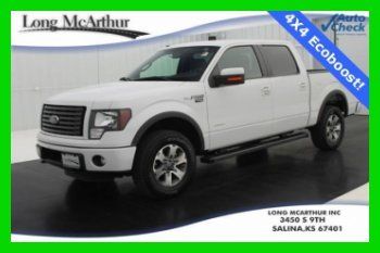 2012 3.5 v6 ecoboost 4x4 super crew 14k low miles sync sat radio we finance!