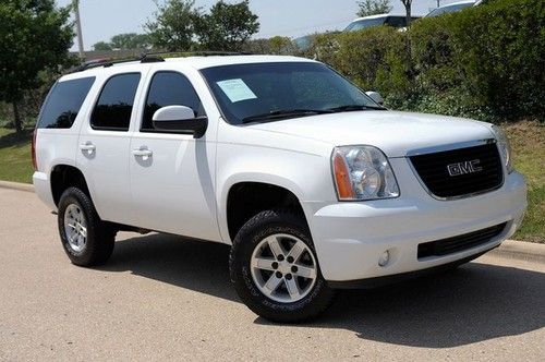 2007 gmc yukon sle 2wd leather seats white / tan 3rd row seat financing aval