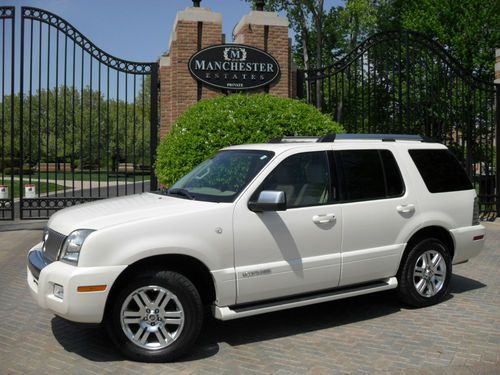 2008 mercury mountaineer premier awd navigation 3rd row pearl white v6 very nice