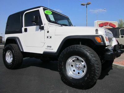 2004 jeep wrangler x trail rated 4x4 lifted suv-long travel lift~low miles~nice!