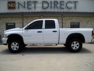 05 ram quad cab 4wd 76k mi new tires alloys side steps net direct auto texas