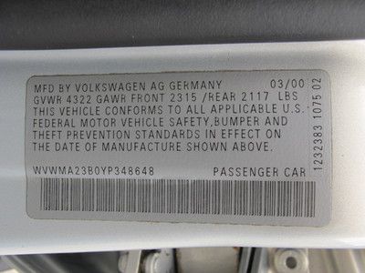 PASSAT 1.8T GLS LOW MILES CLEAN MUST SEE 1-OWNER CLEAN CARFAX GUARANTEE, US $5,988.00, image 77