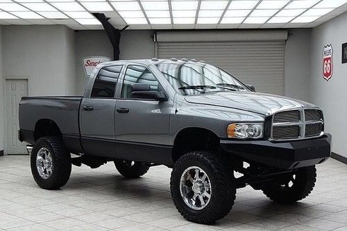 2005 dodge ram 3500 diesel 4x4 srw short lifted quad cab dvd leather 20s texas