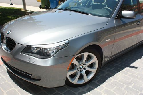 2008 bmw 535i no reserve! 54k miles space gray metallic black leather loaded