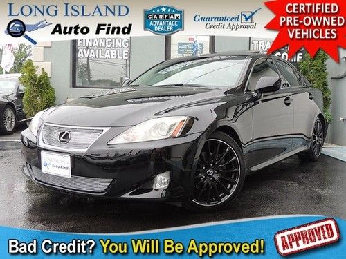 07 lexus is250 black on black paddle shifters sunroof leather heated cooled