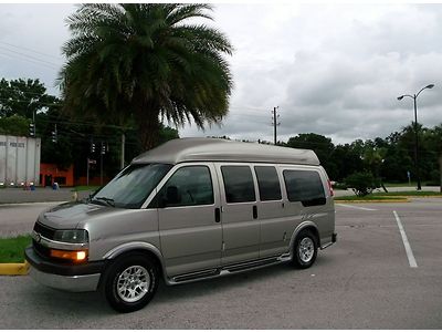 Chevy hightop conversion van regency rv camping travel low miles  power bed nice