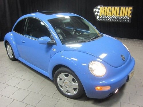 2001 vw beetle gls, 1.8l 4-cyl turbo, 5-spd, rare techno-blue pearl!