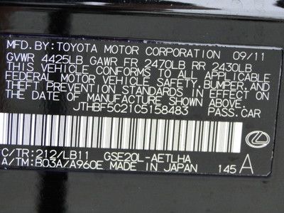 2012 LEXUS IS 250 4 DOOR SALVAGE REPAIRED, REBUILT SALVAGE TITLE, REPAIRABLE, US $23,500.00, image 49