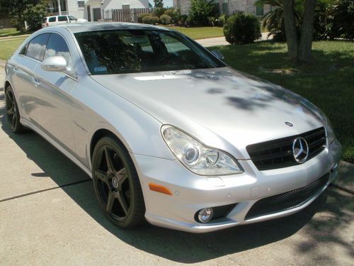 2006 cls55 amg mercedes iridium silver/ grey leather/suede interior