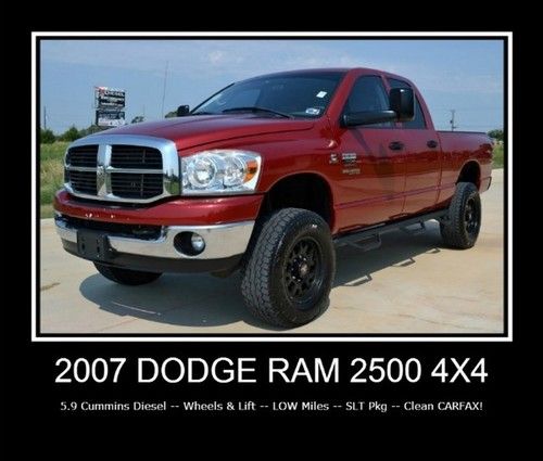 4x4 5.9 cummins diesel -- low miles -- rims -- banks performance -- clean carfax