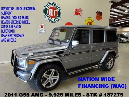 2011 g55 amg,sunroof,nav,back-up,htd/cool lth,h/k,19in amg whls,9k,we finance!!