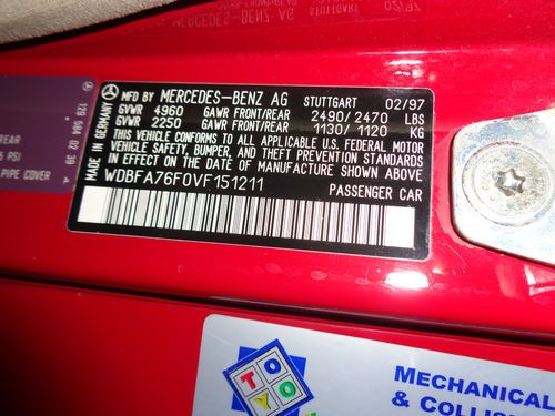 1997 Mercedes-Benz SL600 Convertible/ Panorama hardtop, 6.0L, image 8