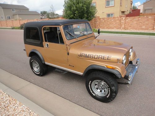 1982 jeep cj7 jamboree # 282 factory ac &amp; hard top 113k laredo renegade