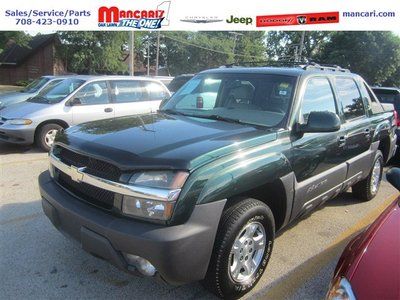 Dark green avalance z71 4x4 5.3l crew cab one owner clean smoke free