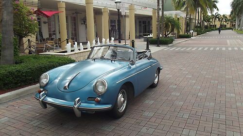 1961 porsche 356 b cabriolet s90. original royal blue with black. great driver!!