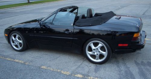 1991 porsche 944 s2 16v black cabrio  w/upgraded wheels - looks &amp; runs great!!