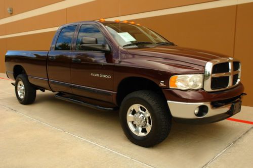 05 dodge ram 2500 slt quad cab legendary 5.9l diesel long bed 6 speed 4wd  1ownr