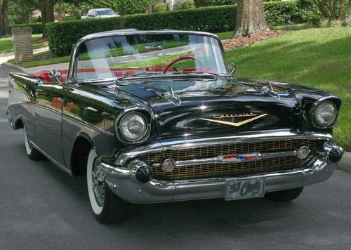 Incredible frame off restorati on -1957 chevrolet bel air convertible-dual quads