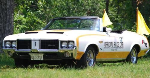 1972 indy 500 pace car - hurst olds convertible -num. match/documented- low resv