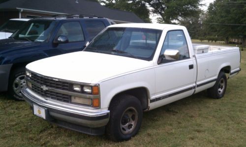 1989 chevrolet 1500 truck 5.7 v8 white long wheel base