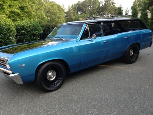 1967 chevrolet chevelle wagon 283 v8, oem, straight drive