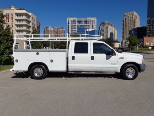 2004 ford f-250 diesel xlt crew cab utility box beautiful runs perfect clean tit