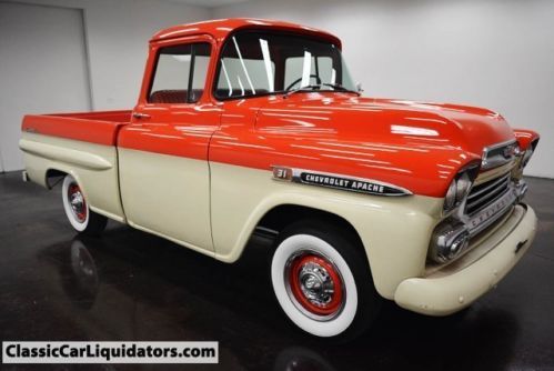 1959 chevrolet apache swb big back window cool truck must see