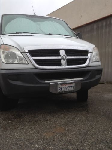 White dodge sprinter cargo van built by mercedes benz 2500 144&#034; wheel base