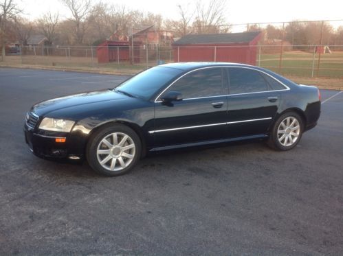 2005 audi a8 4.2 quattro 62k miles clean carfax loaded black/black no reserve!!!