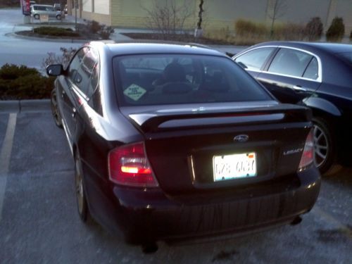 BLACK SUBARU LEGACY GT SEDAN AWD 5 SPEED MANUAL LIMITED HEATED LEATHER LOADED IL, image 2