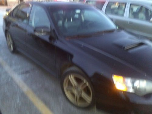 BLACK SUBARU LEGACY GT SEDAN AWD 5 SPEED MANUAL LIMITED HEATED LEATHER LOADED IL, image 5