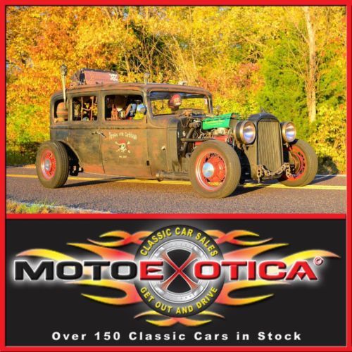 1931 buick rat rod-pirate theme-v8-hudson headlamps-wire wheels-auto trans