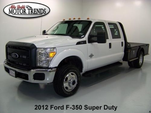 2012 ford f350 f-350 xl 4x4 crew 6.7 turbo diesel 9 foot cm flat bed cruise 43k